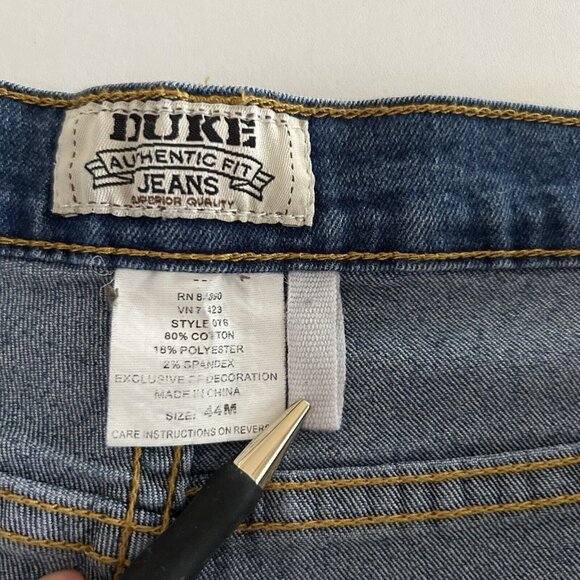 Duke Authentic Fit Denim Jeans High Rise Stretch 44M(42?) Blue Superior Quality - Picture 2 of 7